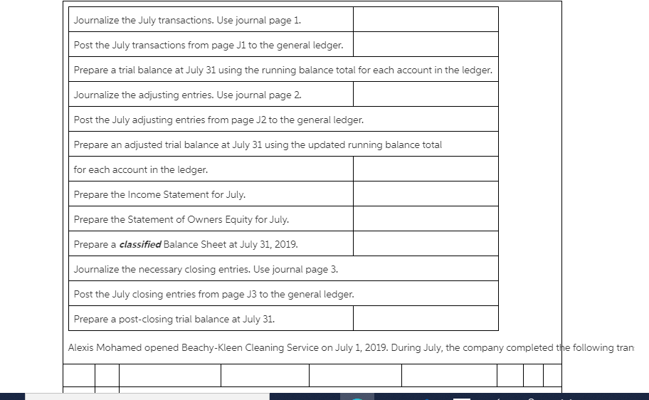  I ONLY NEED LEDGERS Journalize the July transactions. Use journal page