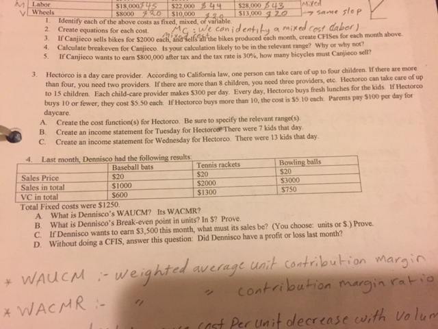 Please solve questions 3 & 4 (cost accounting) Labor v Wheels $8000