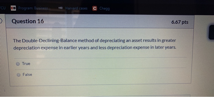  ECU EB Program: Business... HB Harvard cases C Chegg Question 16