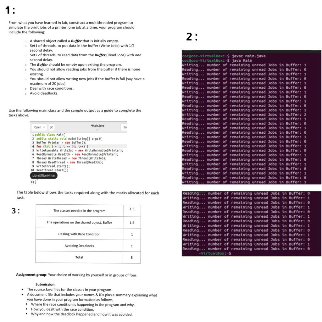-- please guys all of these in java by using ubuntu --