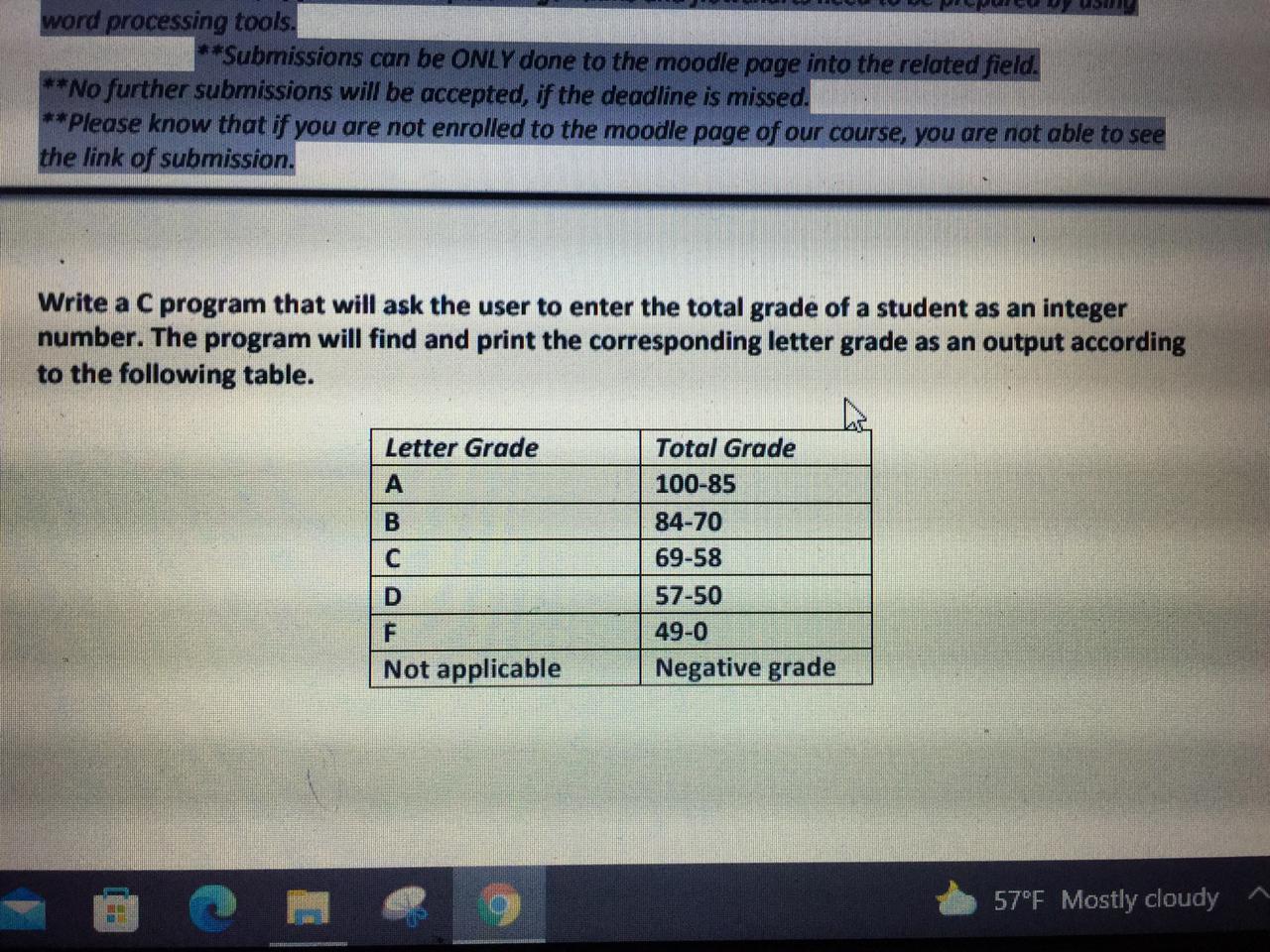  word processing tools. **Submissions can be ONLY done to the moodle