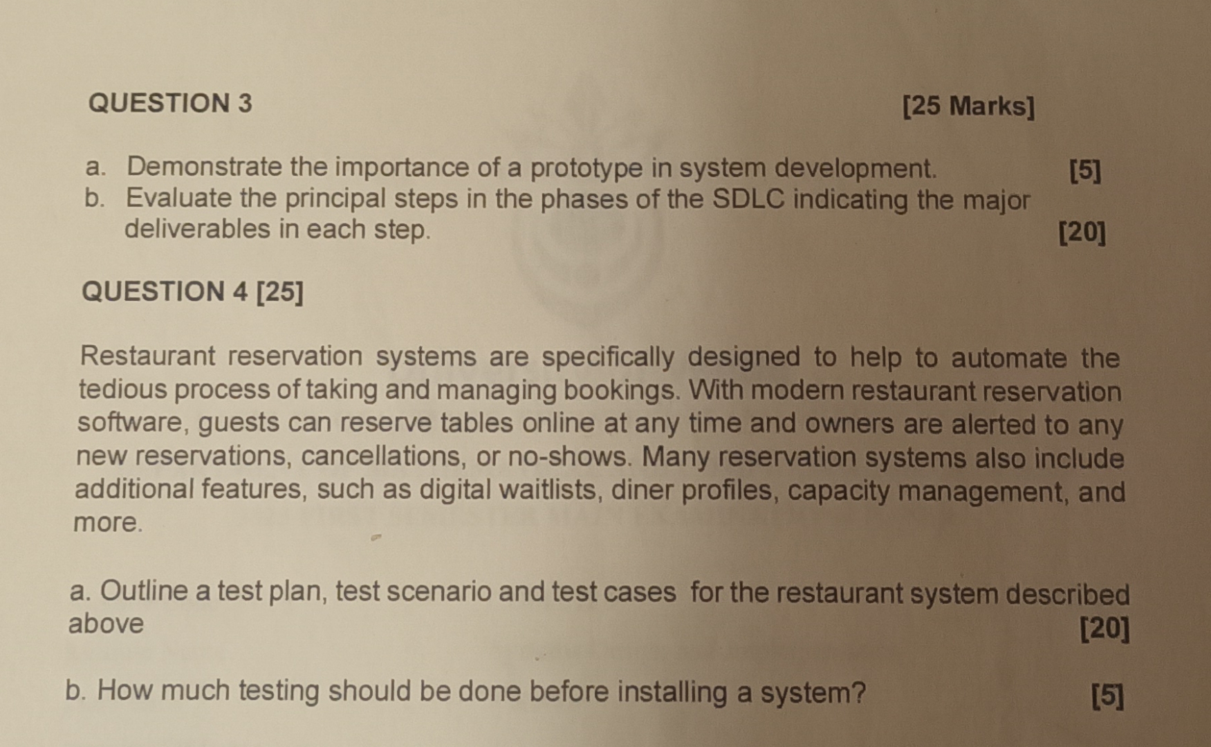  QUESTION 3 [25 Marks] a. Demonstrate the importance of a prototype
