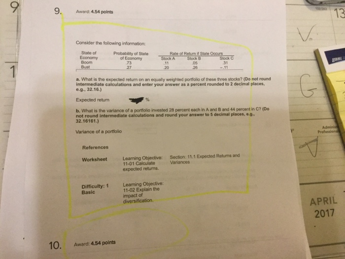  Please show all work and answer all parts to question #9.