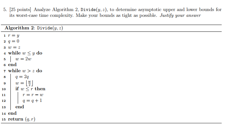 by induction to prove the correctness of Algorithm 1 to compute a",