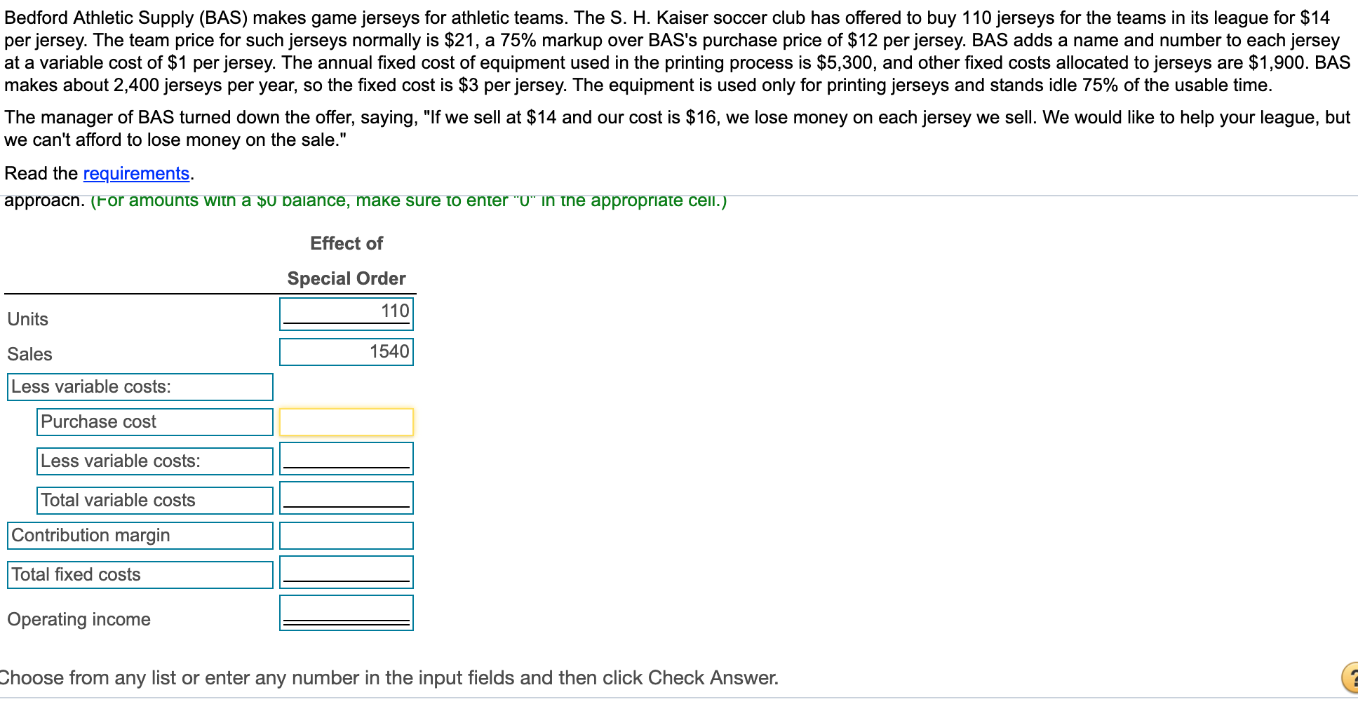 Bedford Athletic Supply (BAS) makes game jerseys for athletic teams. The