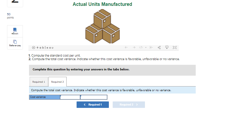 budgeted costs. The Tableau Dashboard is provided for our analysis. Tableau DA