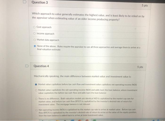 estimate the value of an income producing property based on approaches to