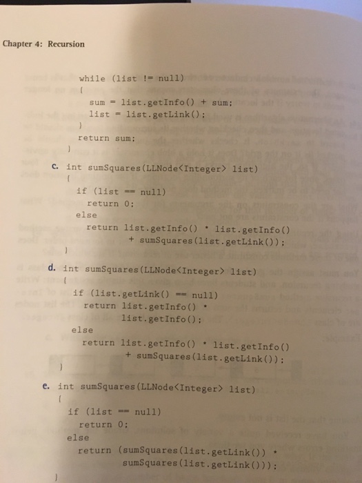 now the class is studying recursion, and students have been given this