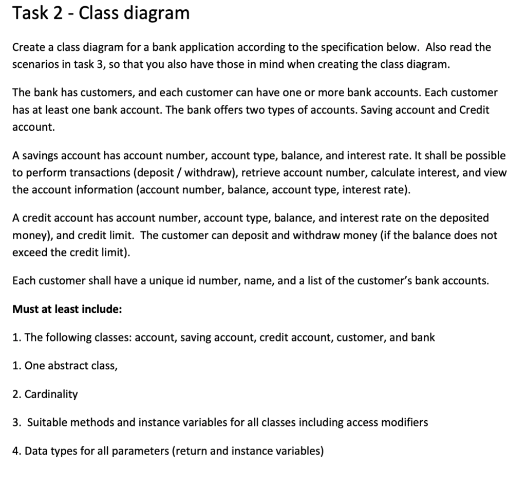 system in task 2, create sequence diagram for each of the following