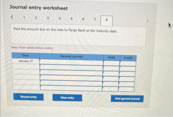 payable. 2 Paid the amount due on the note to Locust at