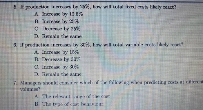 C. mixed D. irrelevant 2. Which of the following costs is an