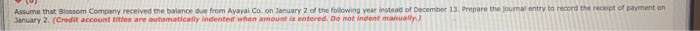 related to Blossom Company. On December 3, Blossom Company sold $571,000 of