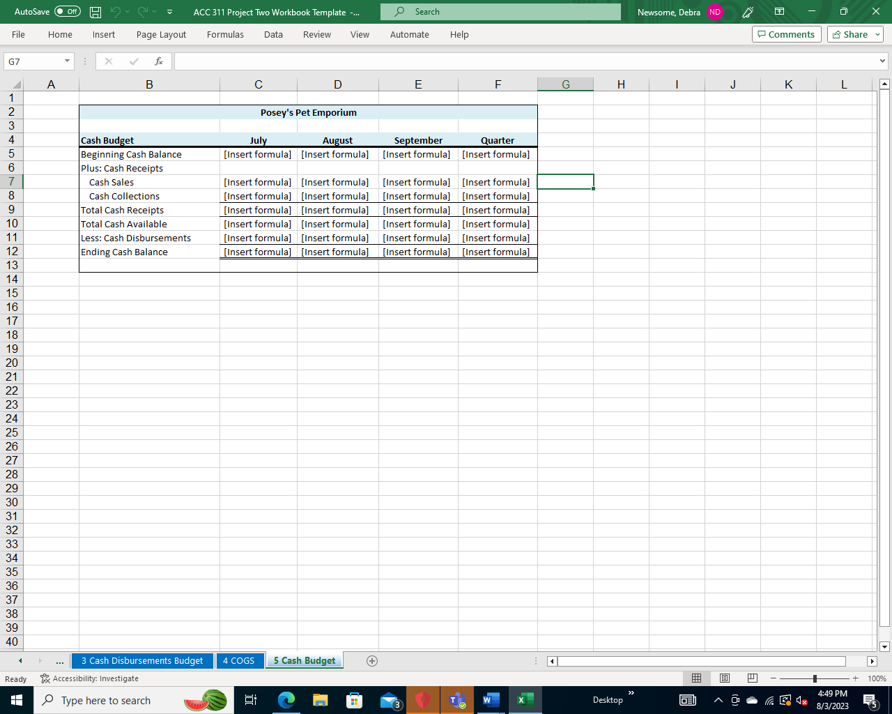 year is $4.99 per unit. Sales volumes are budgeted as follows for