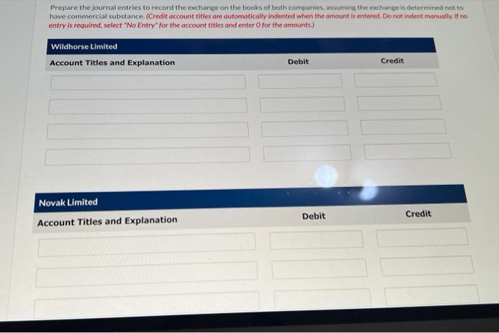 operations of Novak Limited. Wildhorse also paid Novak $2,900 in cash. The