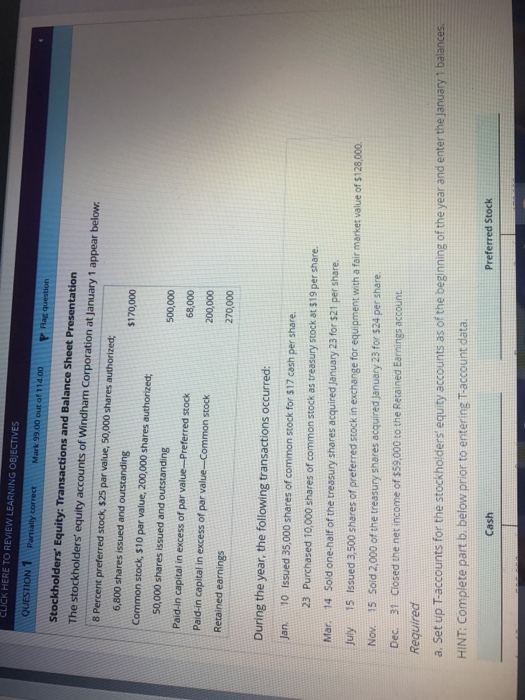  CUCK HERE TO REVIEW LEARNING OBECTIVES QUESTION 1 Partially correct Mark