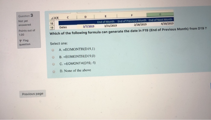 Flag question D.R 2020: Financial Asset Valuation Which function key is used