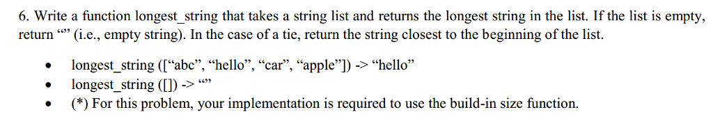 Using Standard ML language to solve the problem using RECURSIVE definitions. 6.