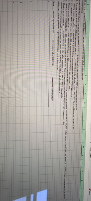  Cle D 1 E71 (LOI) (Determine Cash Balance) Preced below we