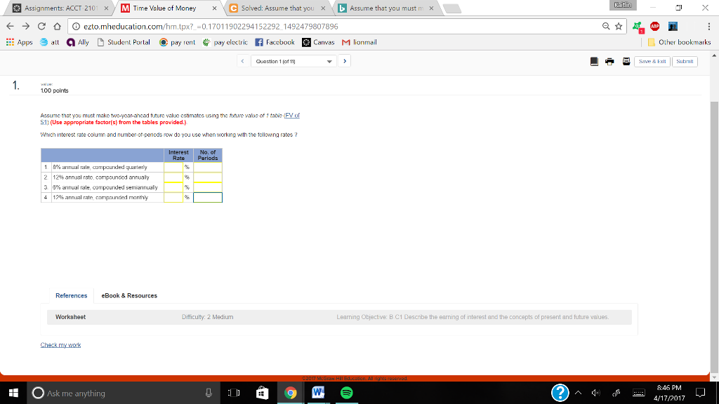 Assume that you must two-year-ahead future value estimates using the future