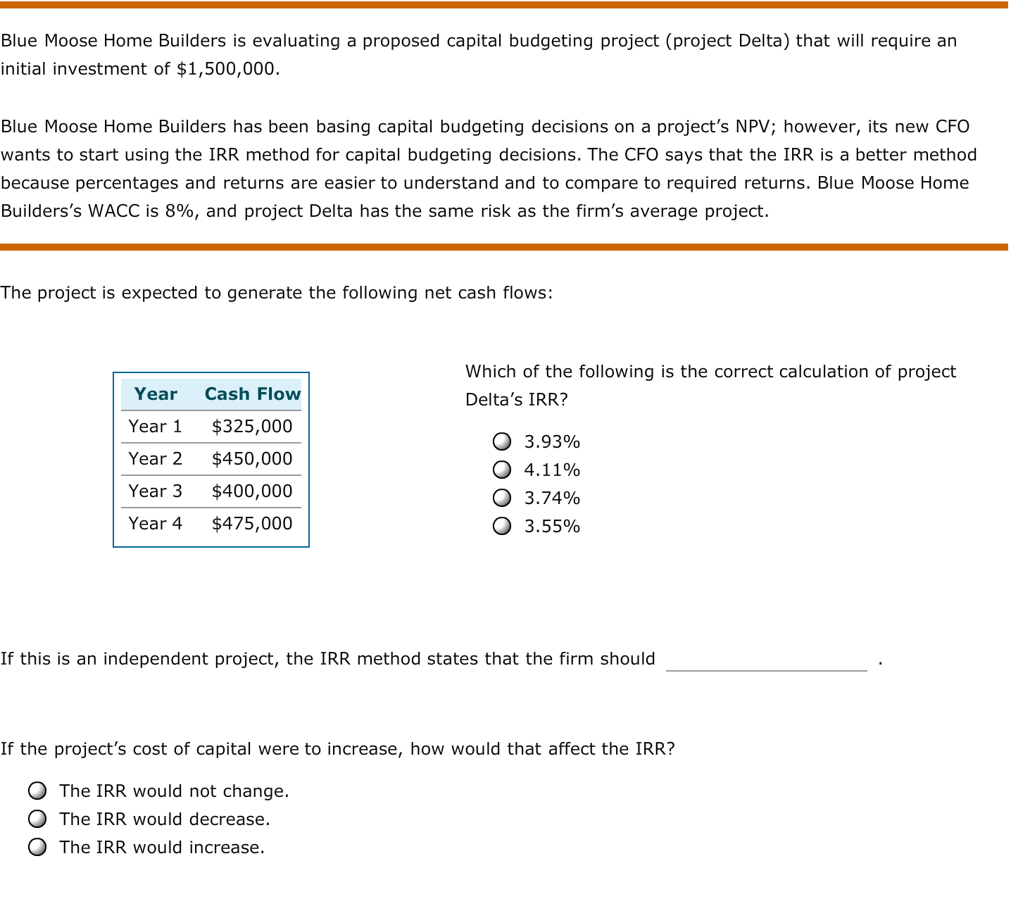 *The blank drops down, answer choices are either REJECT/ACCEPT Blue Moose Home