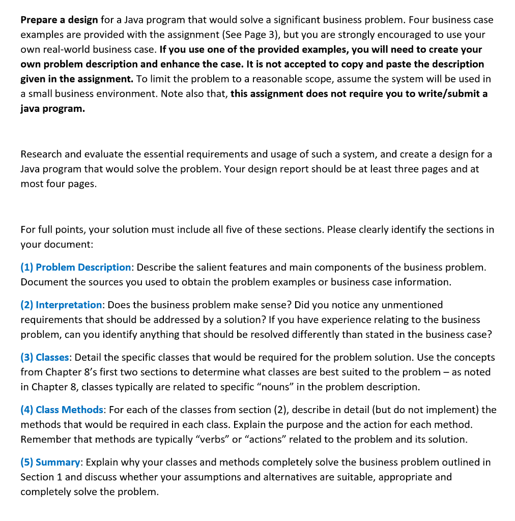  Example Looking for help strengthening the following below: Problem Description: A