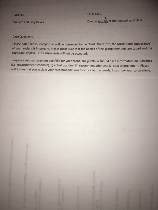 information. William Hayes, age 37, is the owner and manager of a