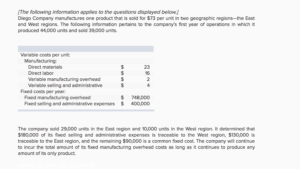  IThe following information applies to the questions displayed below.J Diego Company