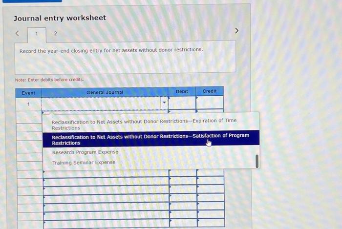conflict management The Foundation had the following preclosing trial balance at December