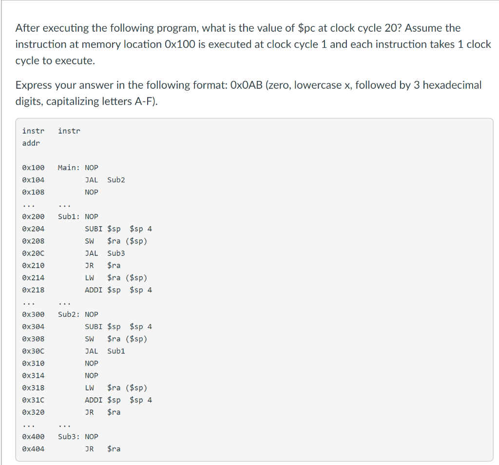  please complete and explain After executing the following program, what is