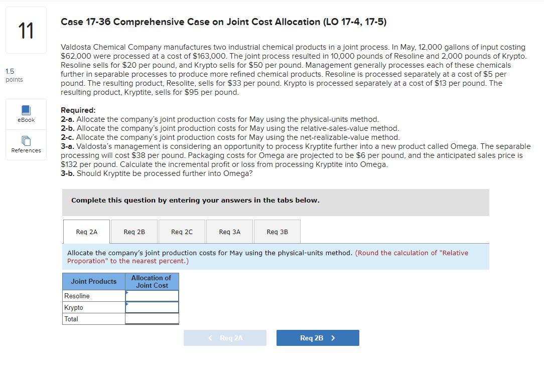 Case 17-36 Comprehensive Case on Joint Cost Allocation (LO 17-4, 17-5)