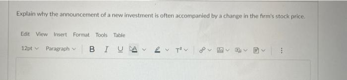 answer in a 8-10 sentence paragragh Explain why the announcement of a