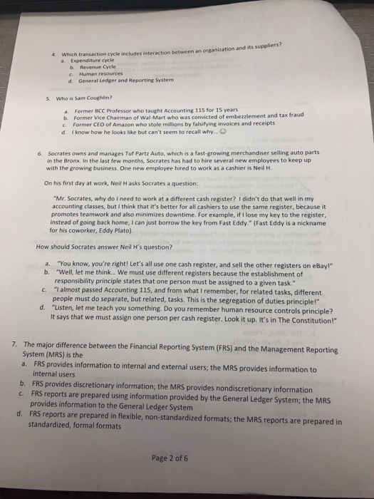  Which transaction cycle includes interaction between an organization and its suppliers?