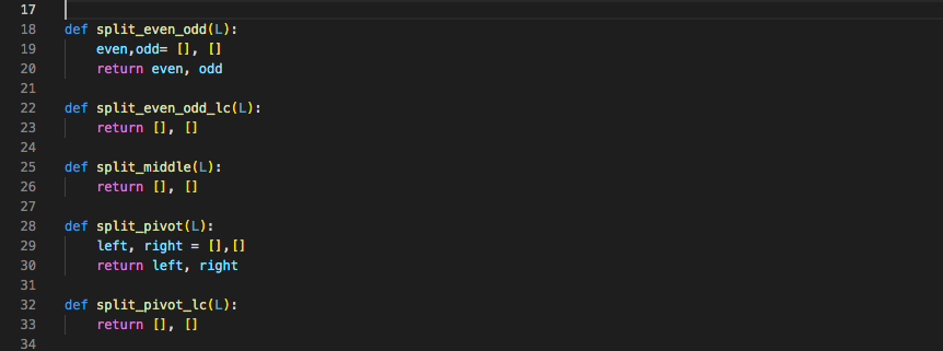 commented out part of the program for expected results. Also, make sure