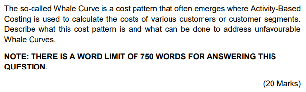 The so-called Whale Curve is a cost pattern that often emerges