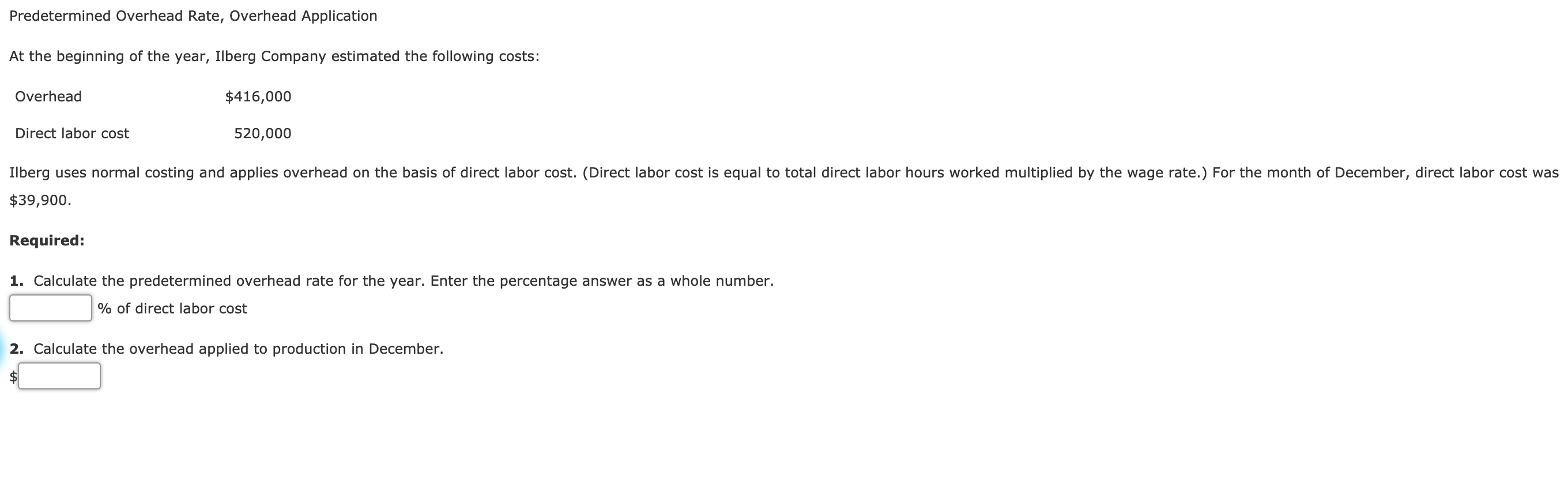 Accounts Calculations Journal Concluding Questions Instructions At the beginning of the year,