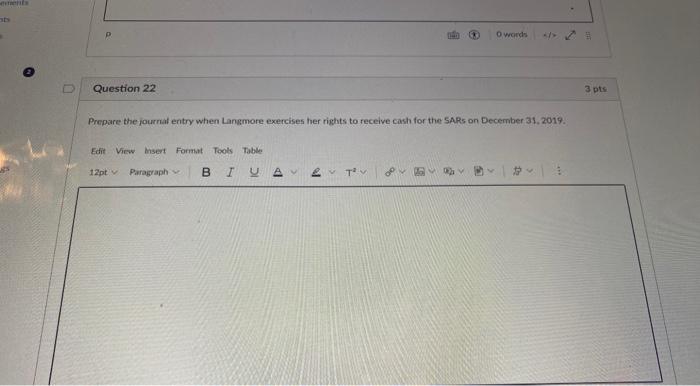 and clearly label your answer. On January 1, 2016, Byrde Enterprises granted