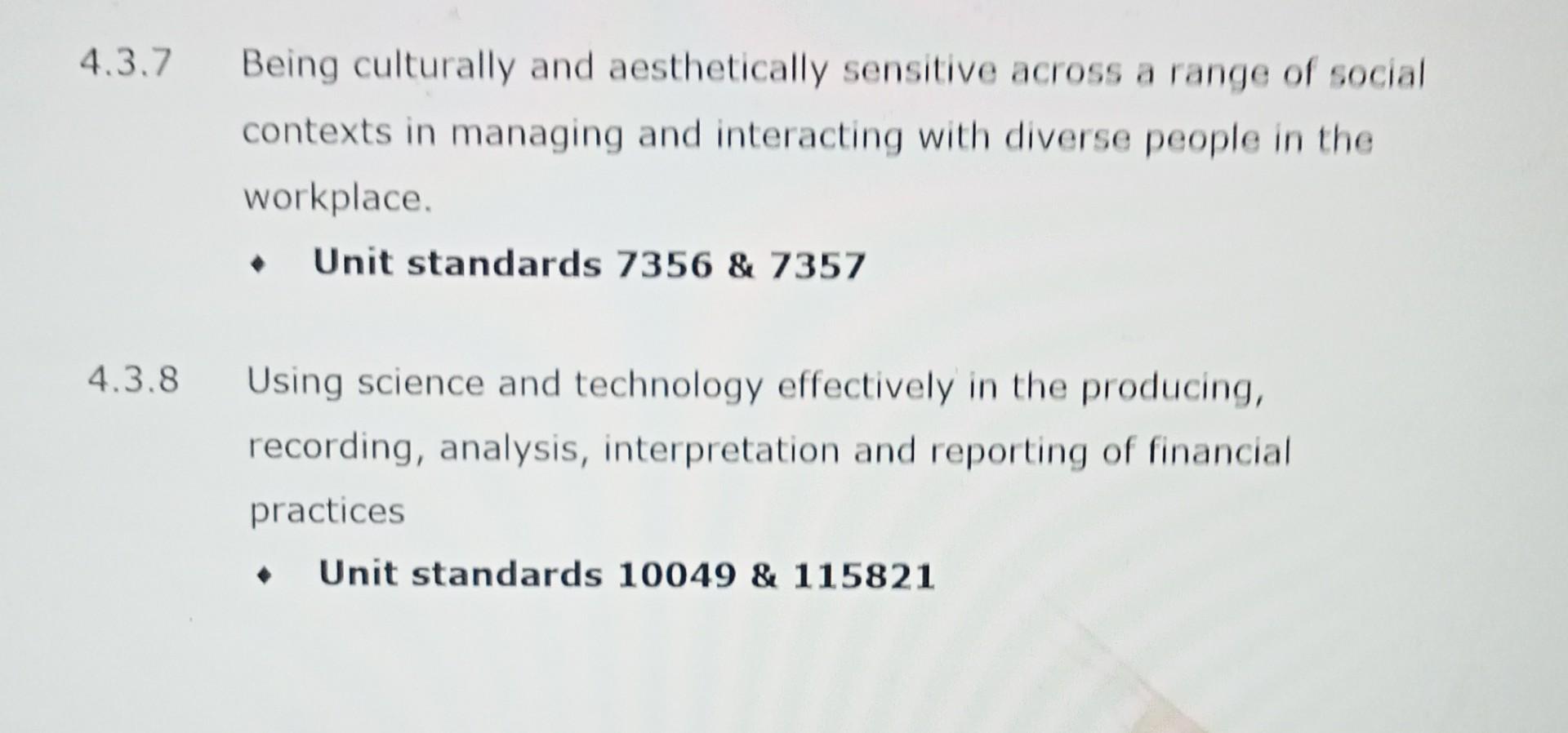  4.3.6 Understanding the relationship between: - Prospective clients and their needs