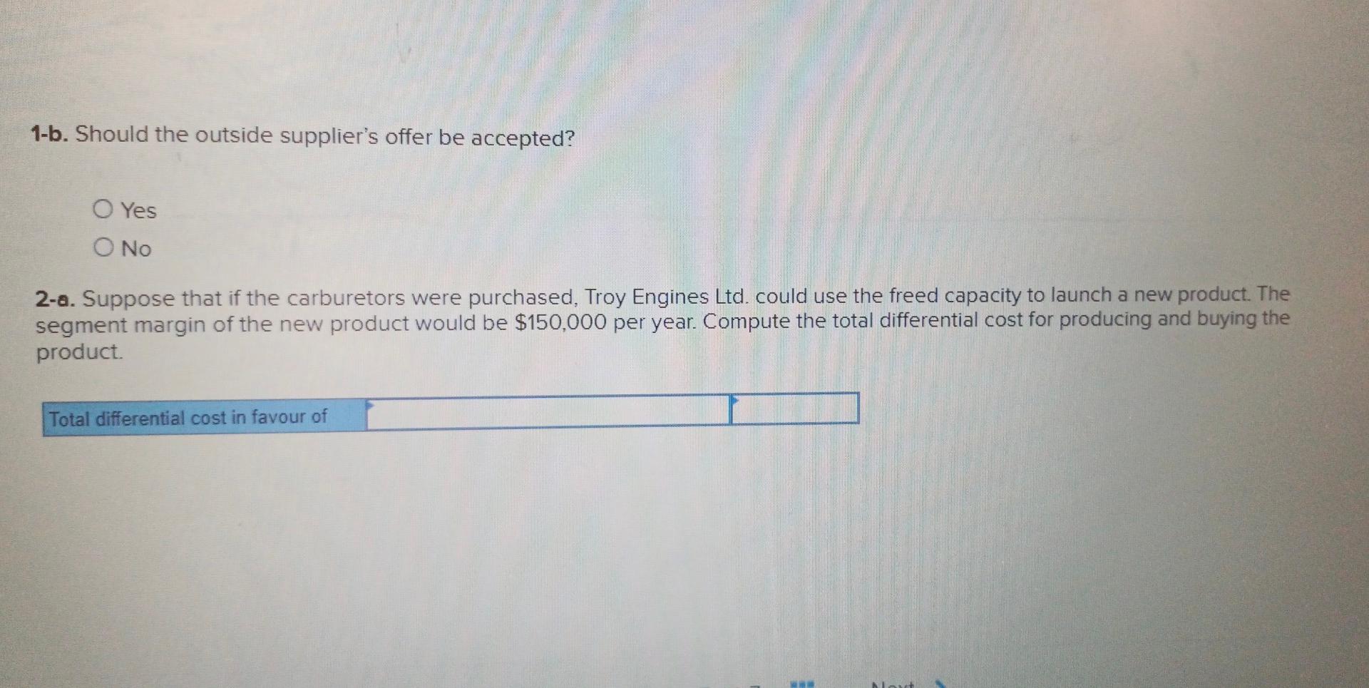 Engines Ltd. manufactures a variety of engines for use in heavy equipment.