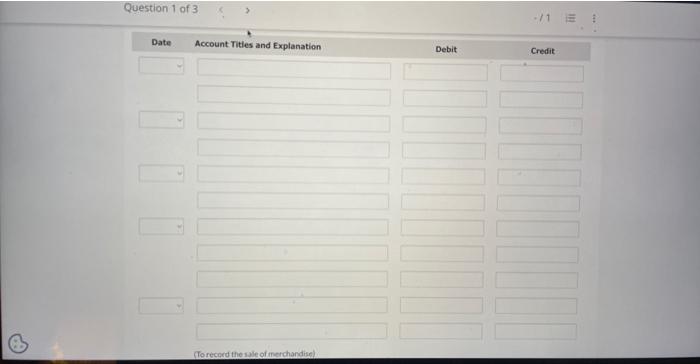 the month of October for Carla Vista Retail for each situation given