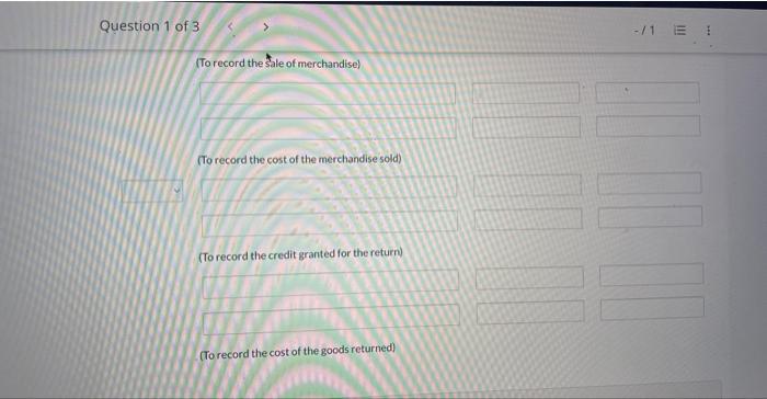 below. Carla Vista uses a perpetual inventory system. (Credit account titles are