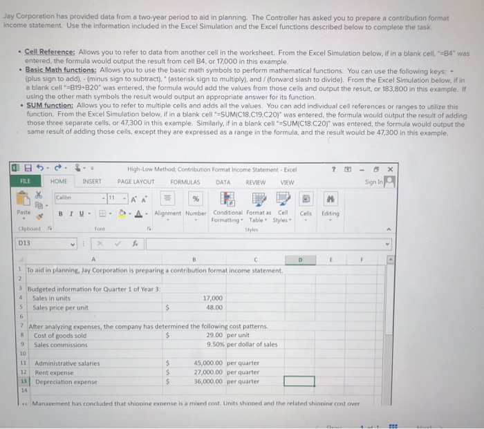  having trouble with the excel formulas to answer these questions Jay