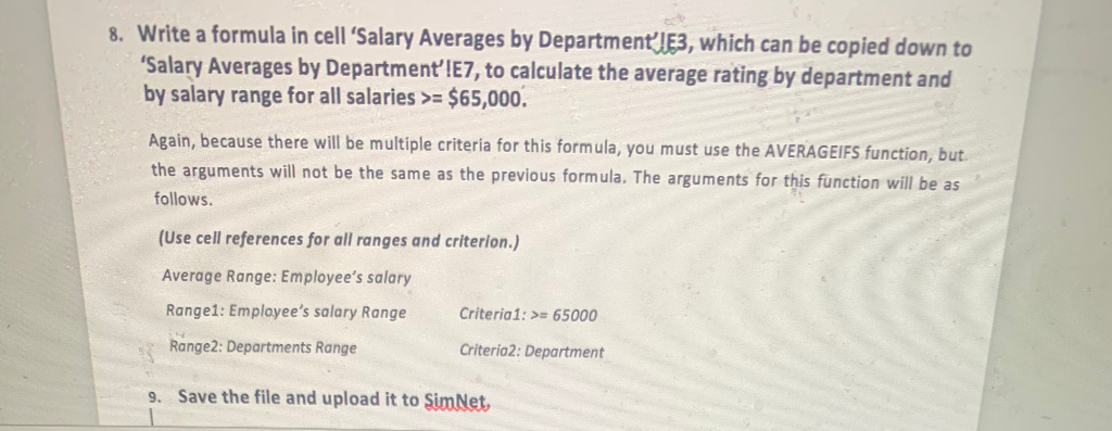 'Salary Averages by Department'ID3, and down to 'Salary Averages by DepartmentIDZ to