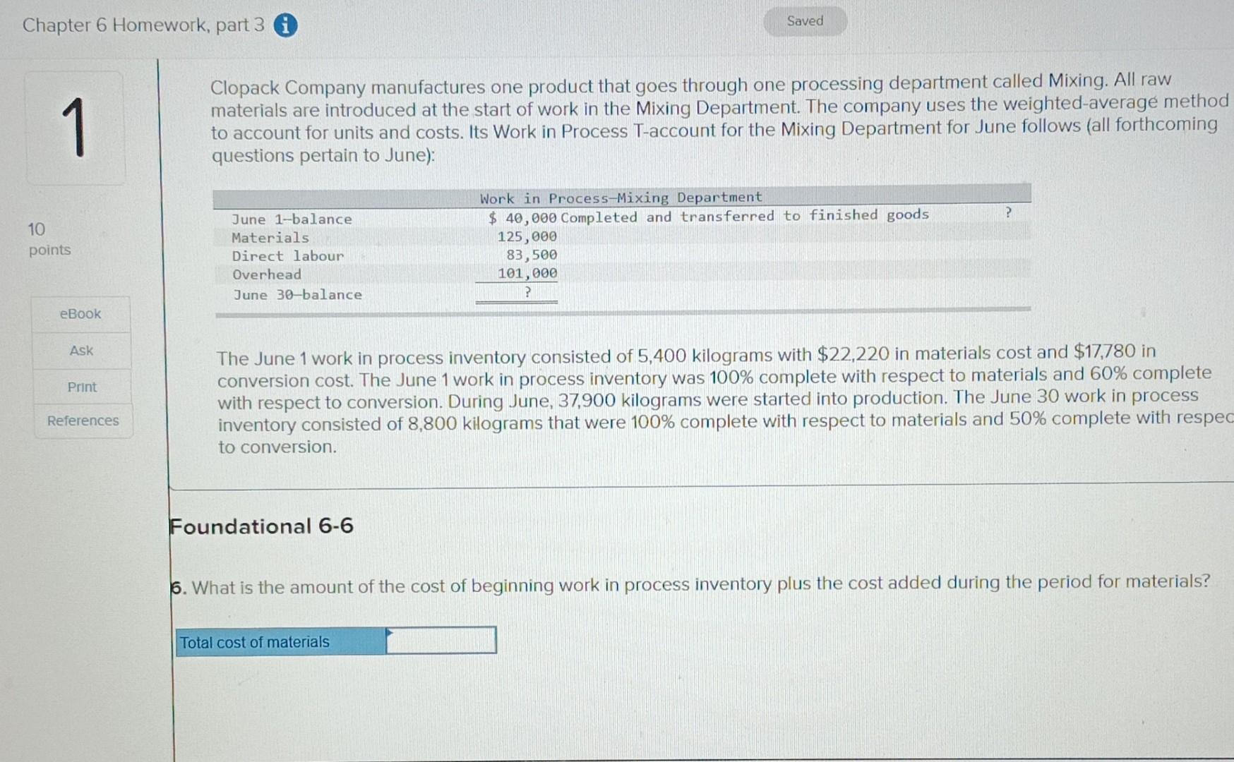 LO5] [The following information applies to the questions displayed below.] Clopack Company