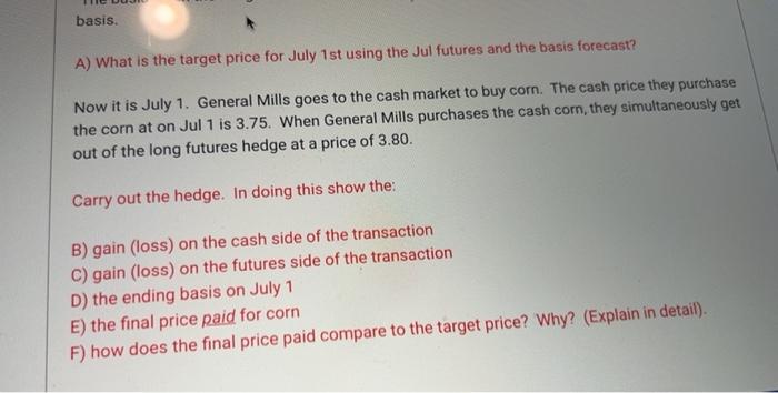 following scenario. In the scenario answer each of the lettered questions in