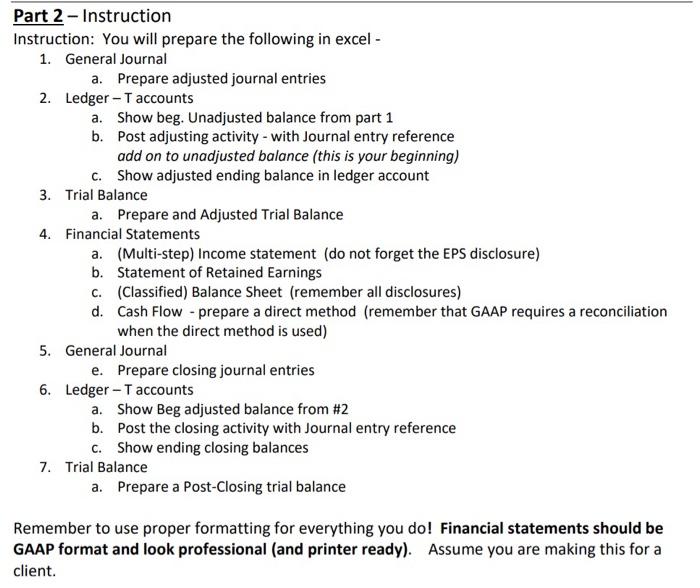 statement (do not forget the EPS disclosure) Statement of Retained Earnings (Classified)