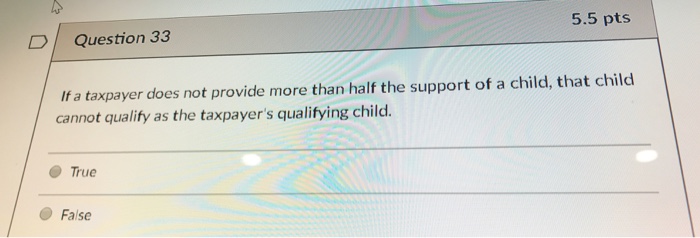  D | Question 33 5.5 pts If a taxpayer does not