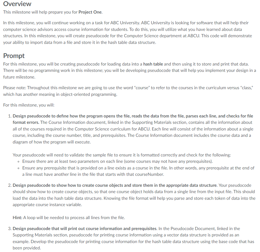 CS300 pseudocode Document Function Signatures Below are the function signatures that you