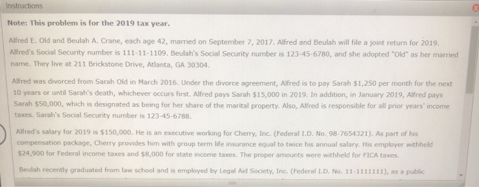 Old in March 2016. Under the divorce agreement, Alfred is to pay