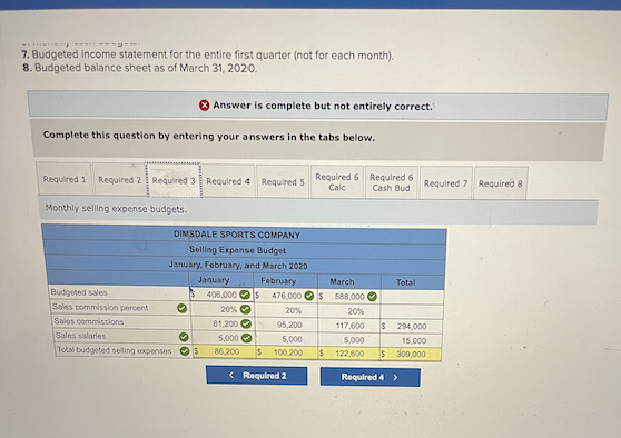 sheet for December 31, 2019. DIMSDALE SPORTS COMPANY Estimated Balance Sheet December