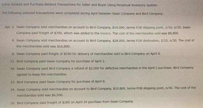 $2,000 for defective merchandise in the April 2 purchase. Bird Company agreed